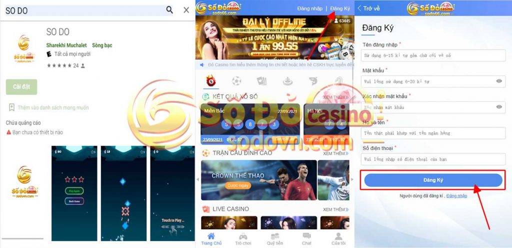đăng ký làm đại lý lô đề online hướng dẫn tải app sodo